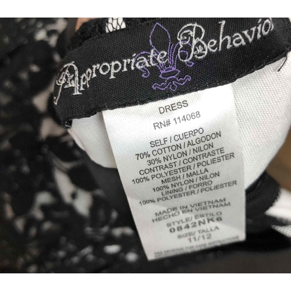 Appropriate Behavior Black Lace Strapless Tie Wai… - image 6